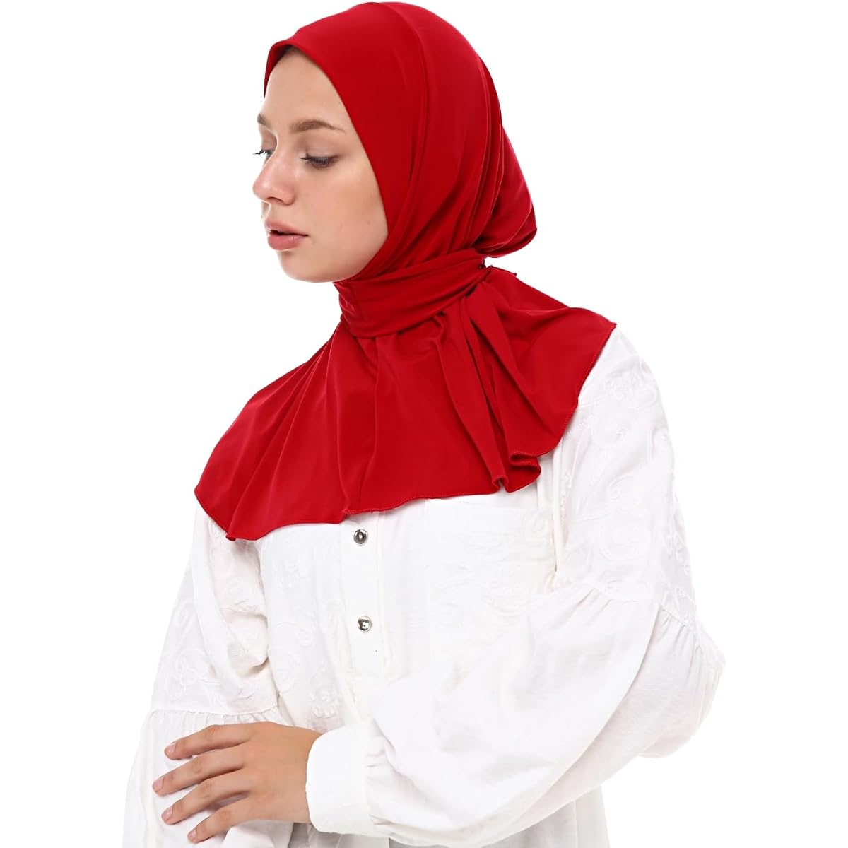 Marwa Fashion Women's Lightweight Polyester Hijab detail view