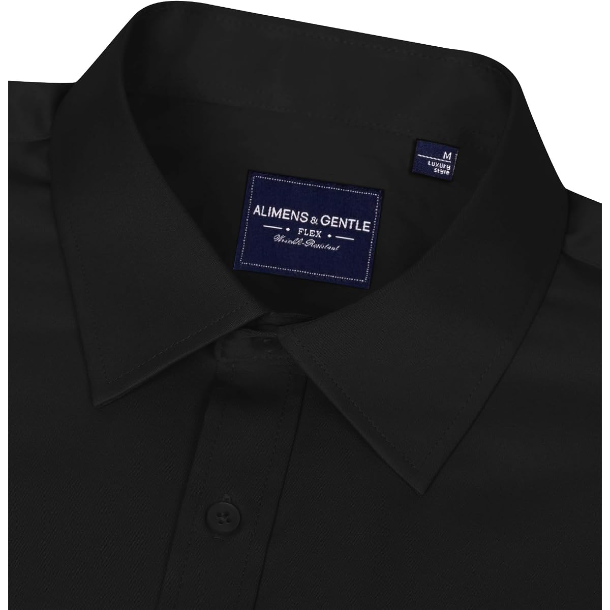 Alimens & Gentle Men's Stretch Long Sleeve Dress Shirt detail view