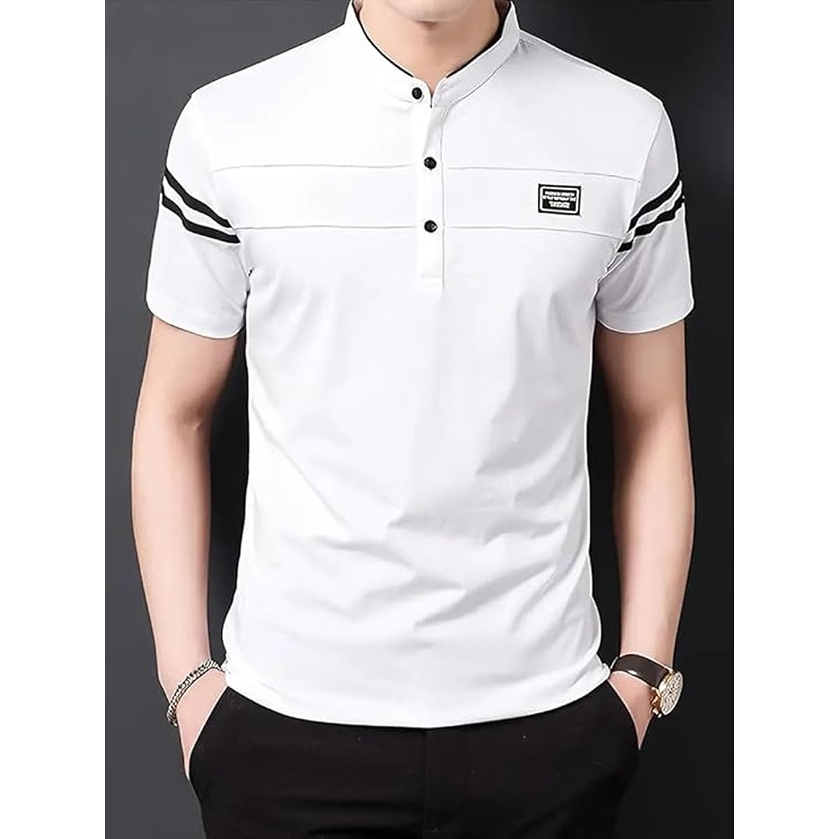 Lymio Men's Regular Fit Short Sleeve Polo Shirt Polo-78 detail view