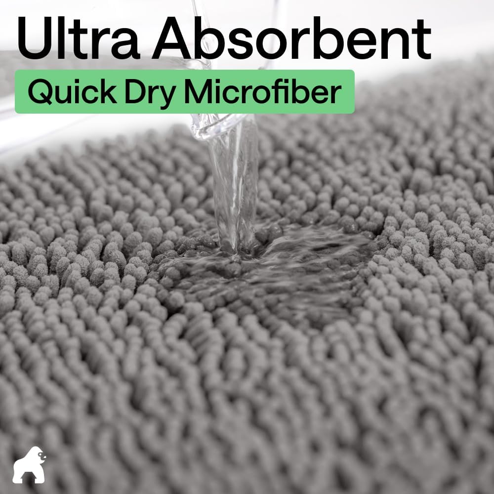 Gorilla Grip Chenille Bath Mat, 43 × 61 cm product view